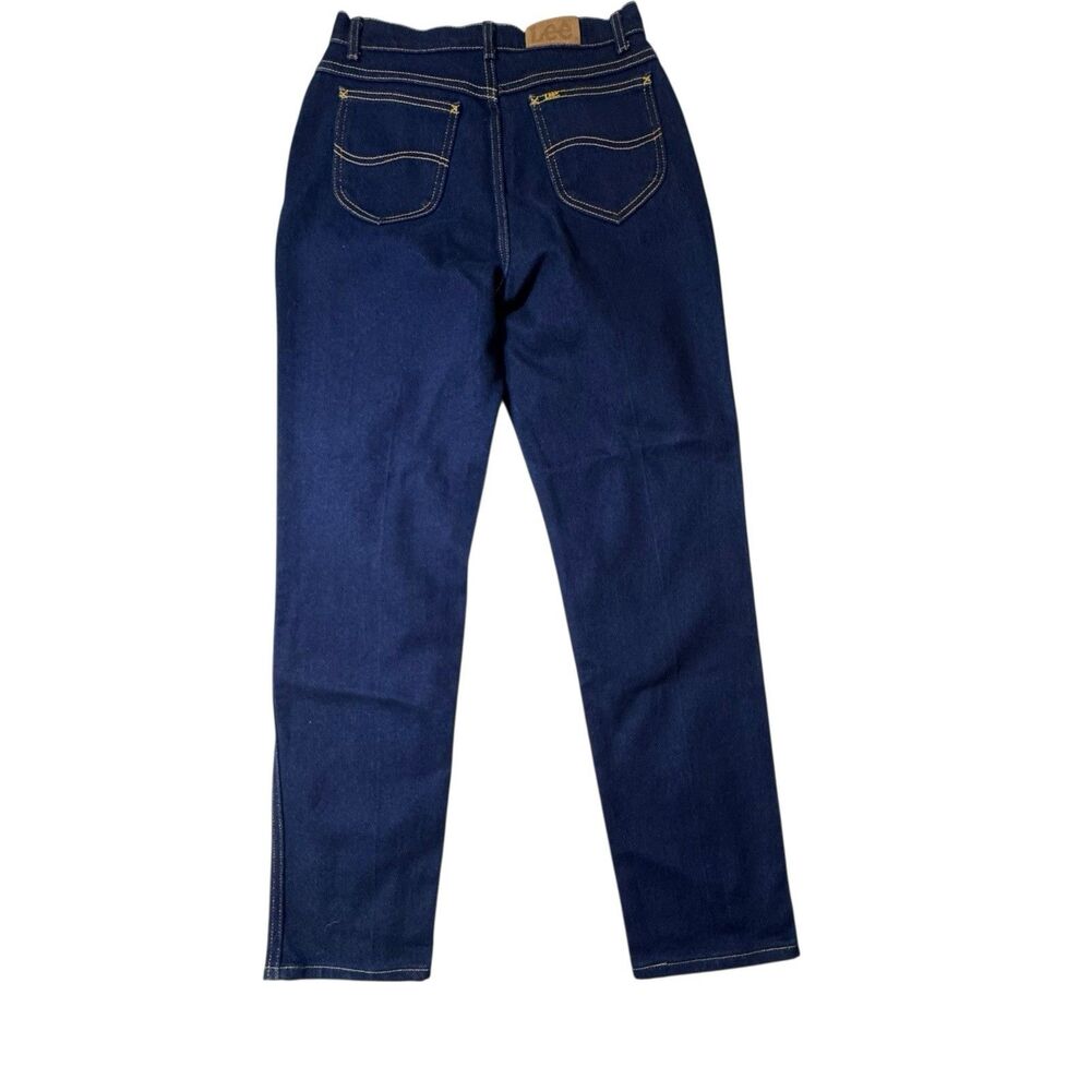 * VTG Lee Jeans Womens  25-26 Blue Union USA Made Hemmed* high waist Mom taper